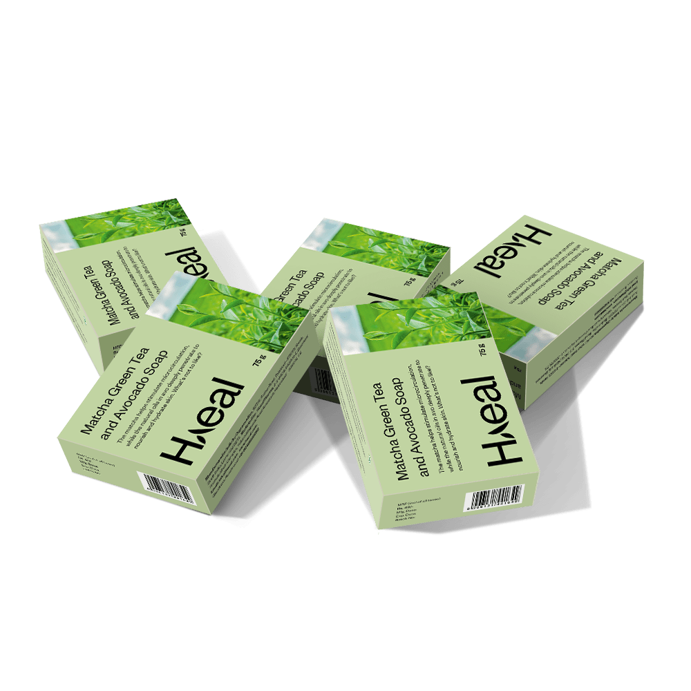 HAEAL Pack of 5 Anti-aging Avocado & Matcha Green Tea Soap