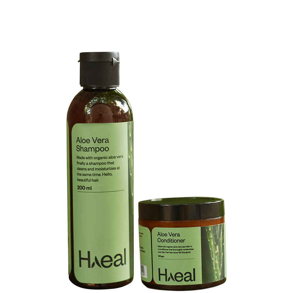 HAEAL Astonishing Aloe Vera Shampoo + Conditioner for Antimicrobial Protection