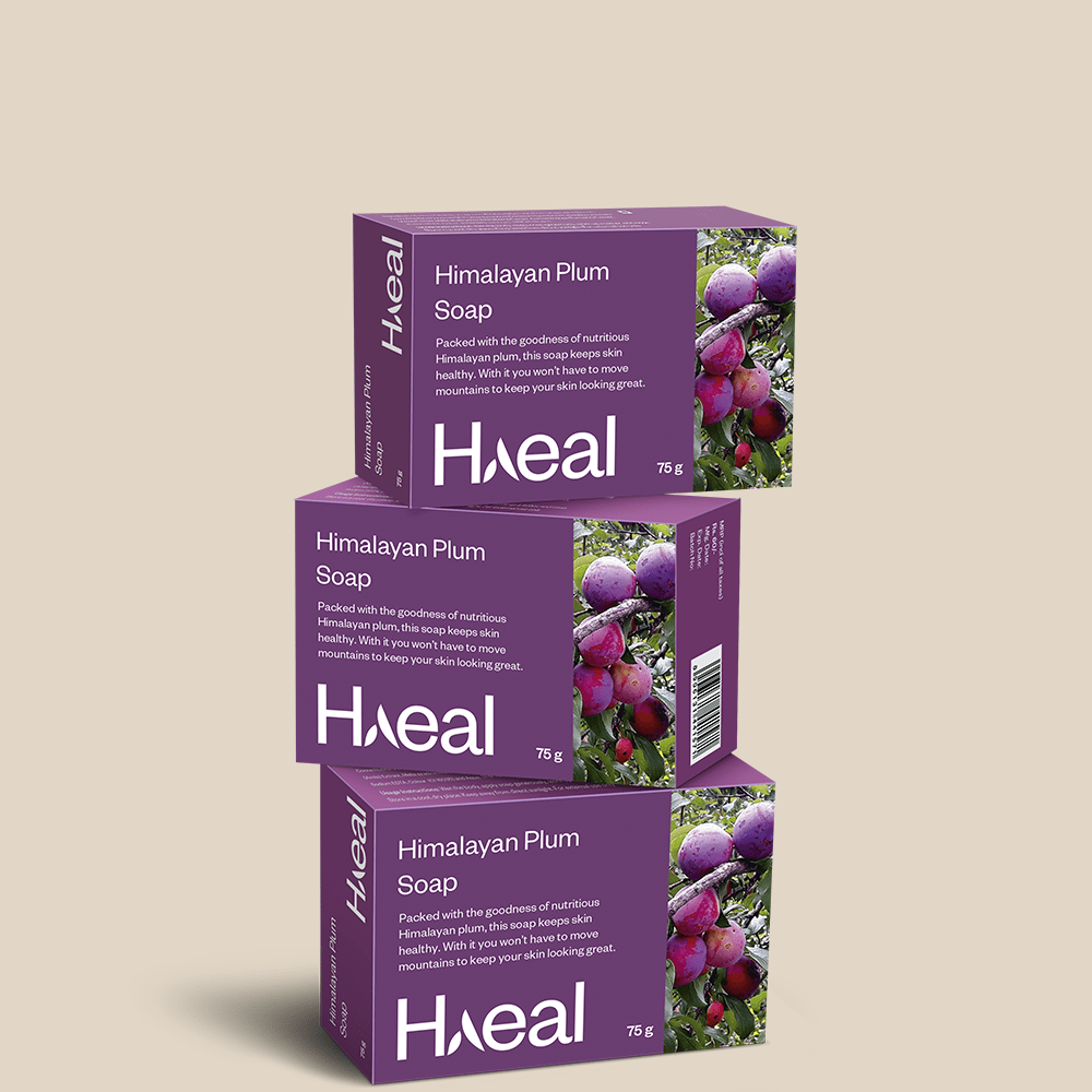 HAEAL Pack of 3 Healing and Refreshing Himalayan Plum Soap