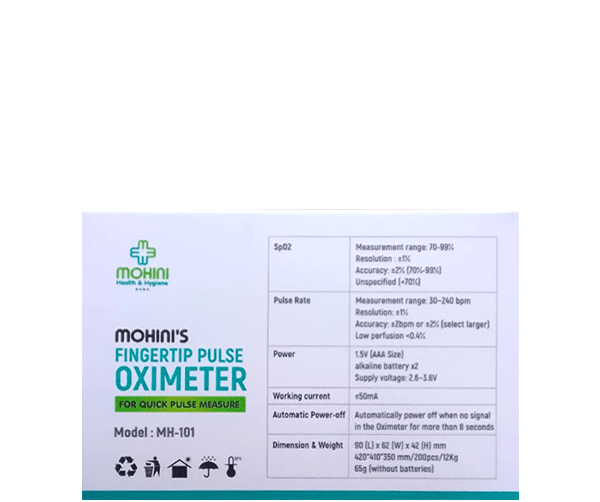 HAEAL Mohini's fingertip pulse oximeter