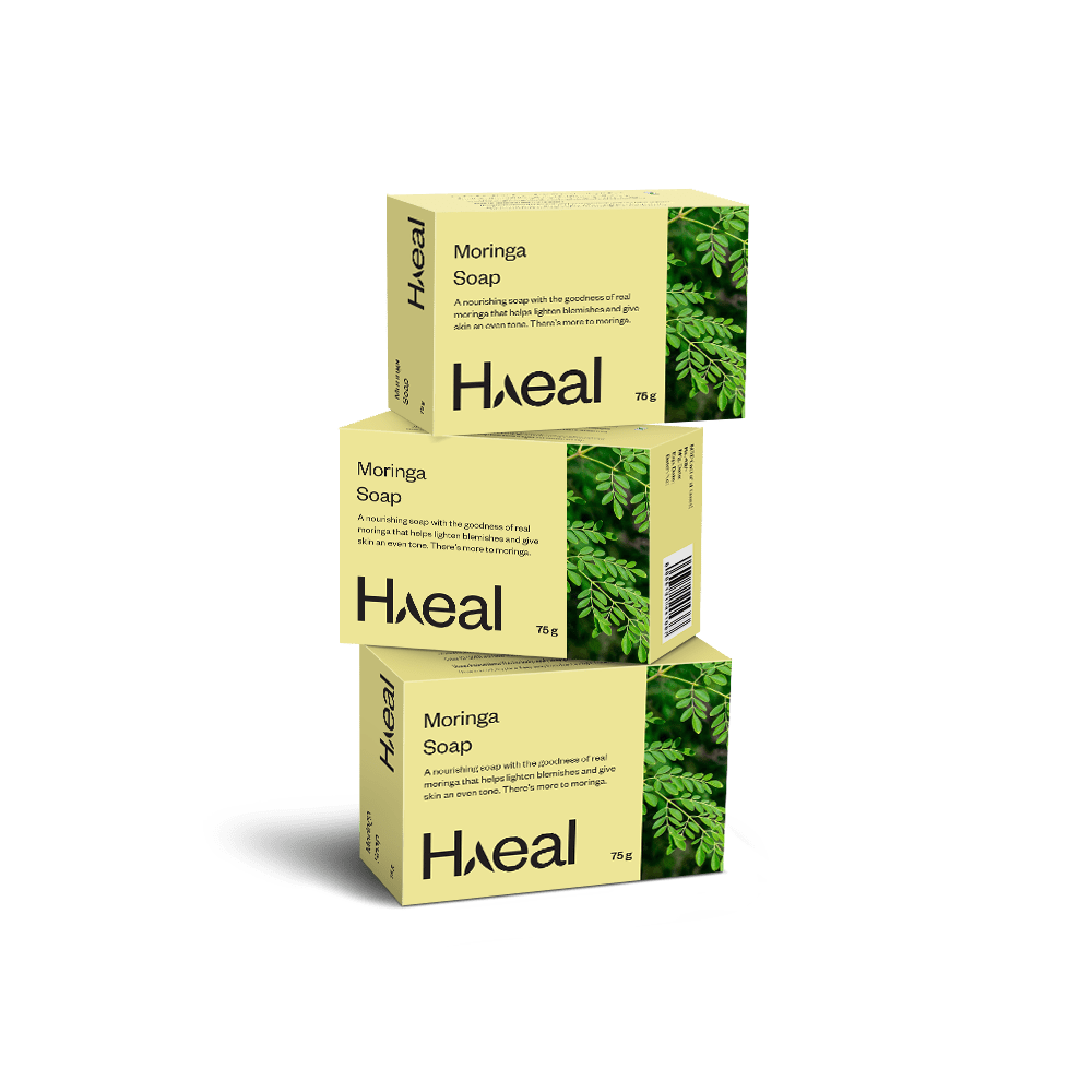 HAEAL Pack of 3 Protective and Nourishing Moringa Soap