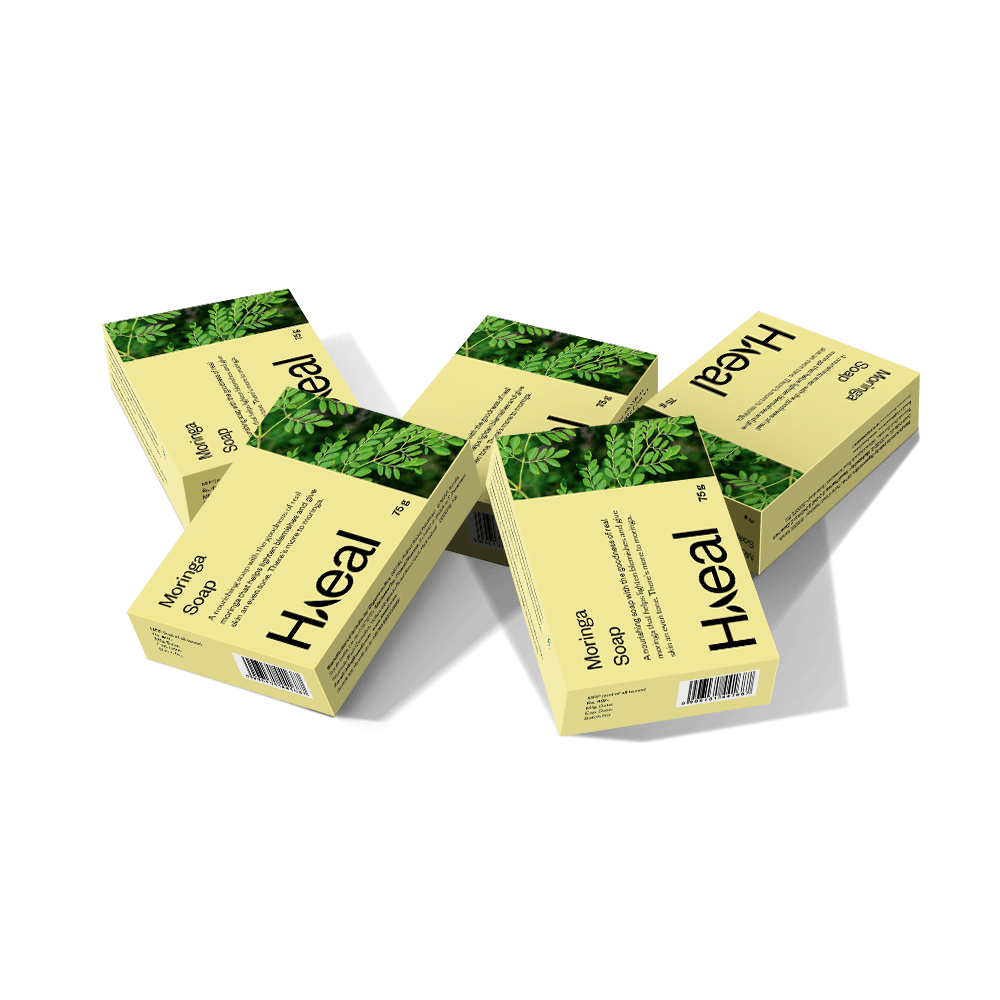 HAEAL Pack of 5 Protective and Nourishing Moringa Soap