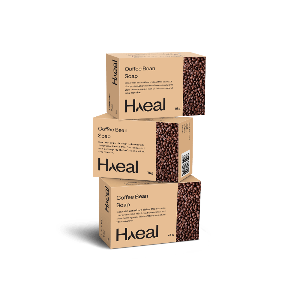 HAEAL Pack of 3 Refreshing Coffee Bean Soap