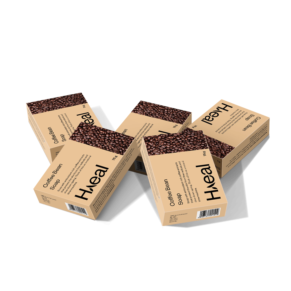 HAEAL Pack of 5 Refreshing Coffee Bean Soap