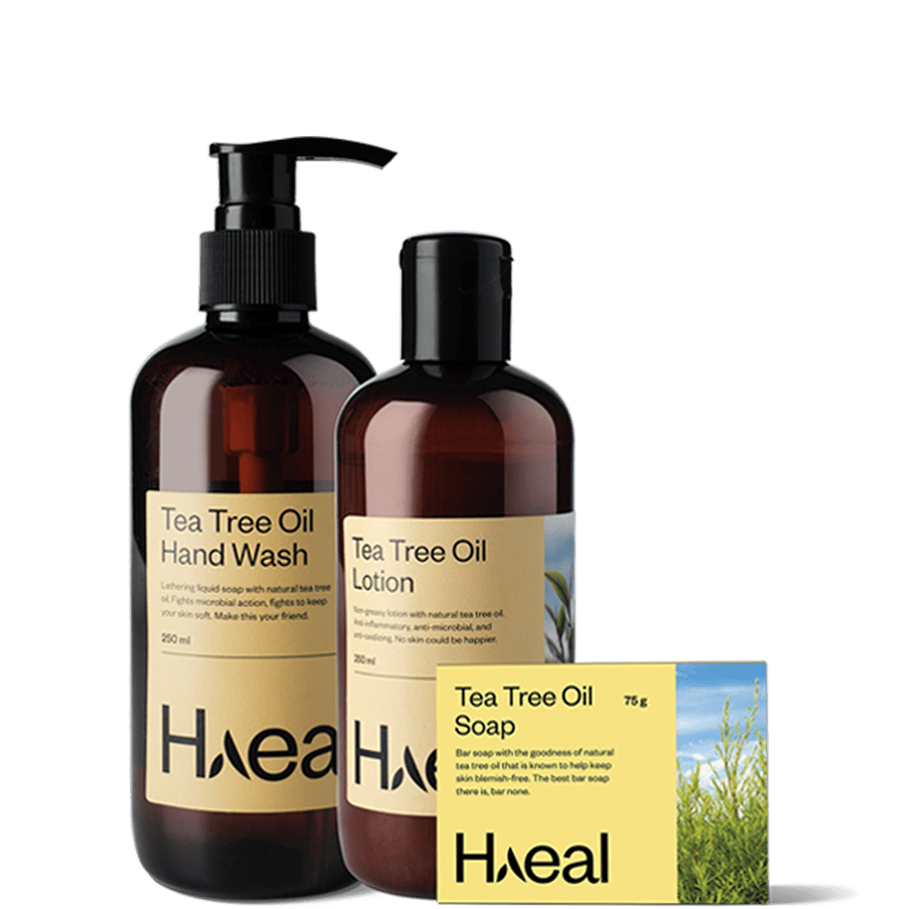 HAEAL Combos Tea Tree Oil Range Combo Pack (Handwash, Lotion & Soap)